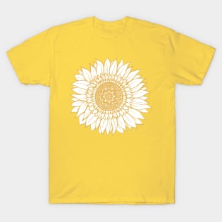 Yellow Flower Drawing Tapestry T-Shirt